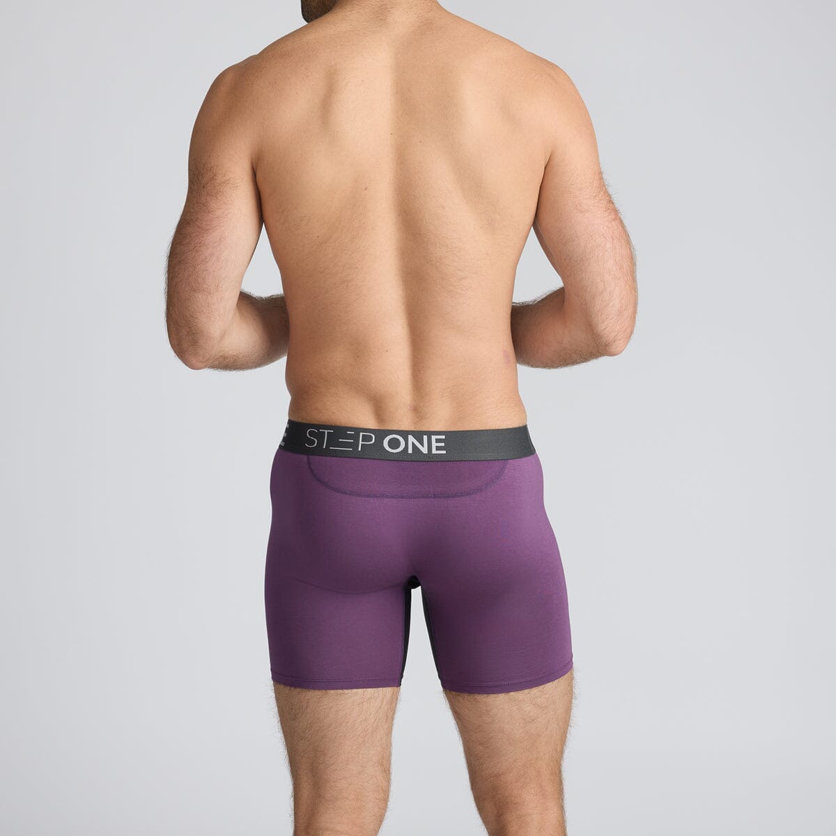 Men's Bamboo Underwear Boxers in purple - Model:Skyler