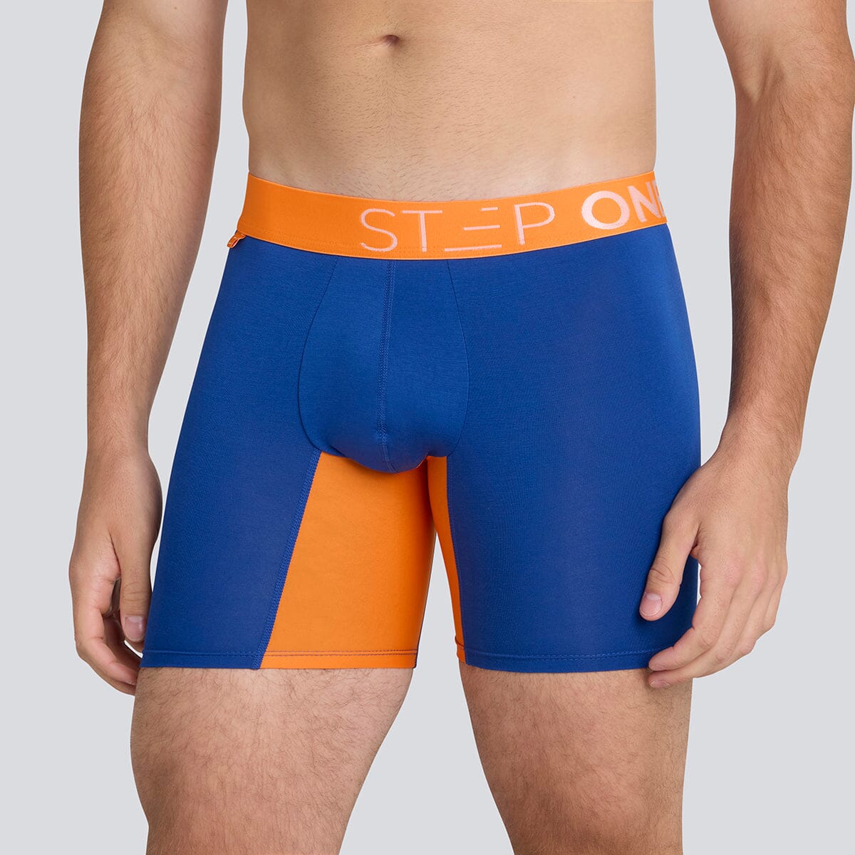 Boxer Brief - Navy/Orange - Bamboo Underwear - Model:Daniel F