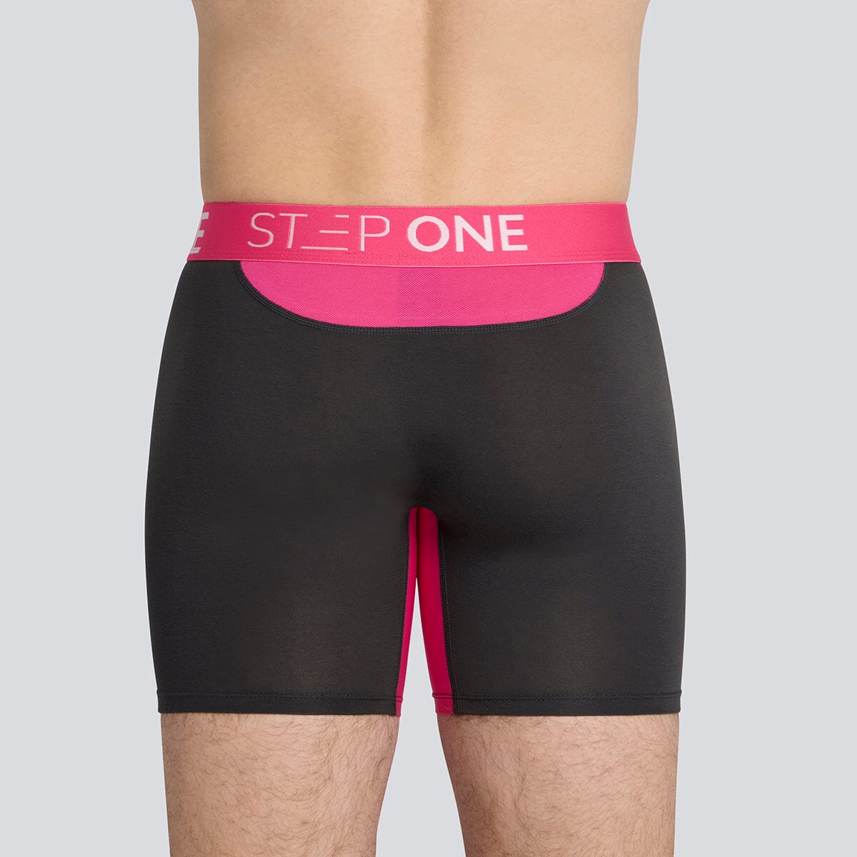 Boxer Brief - Charcoal/Pink - Bamboo Underwear - Model:Daniel F