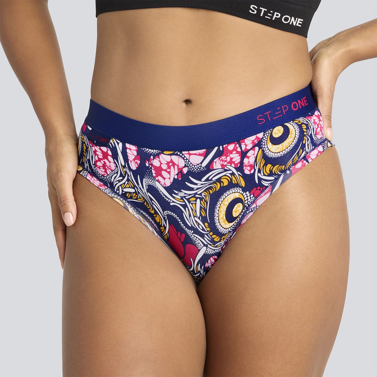 Women's Bikini Brief - African Pattern - Bamboo Underwear - Model:Yolanda