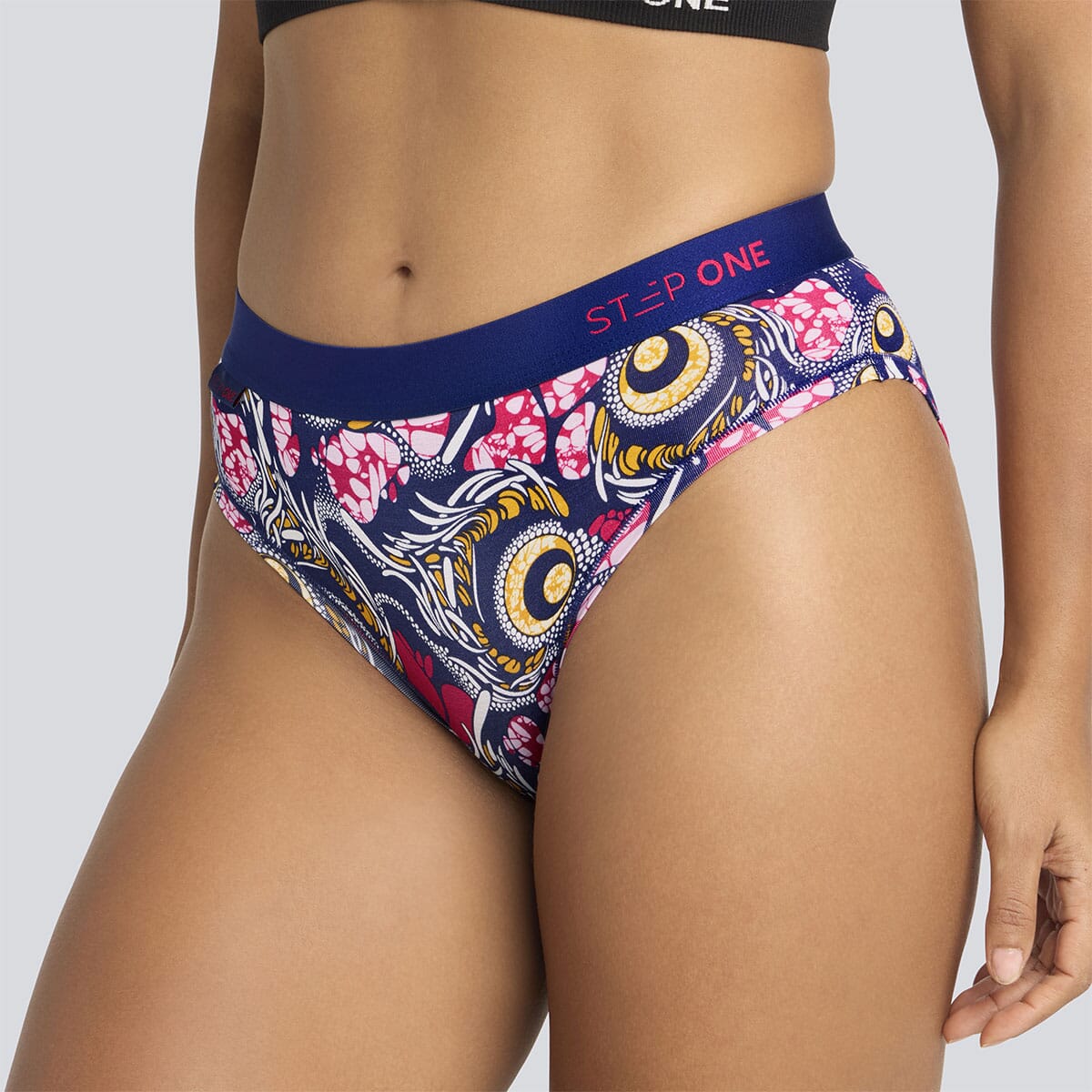 Women's Bikini Brief - African Pattern - Bamboo Underwear - Model:Yolanda