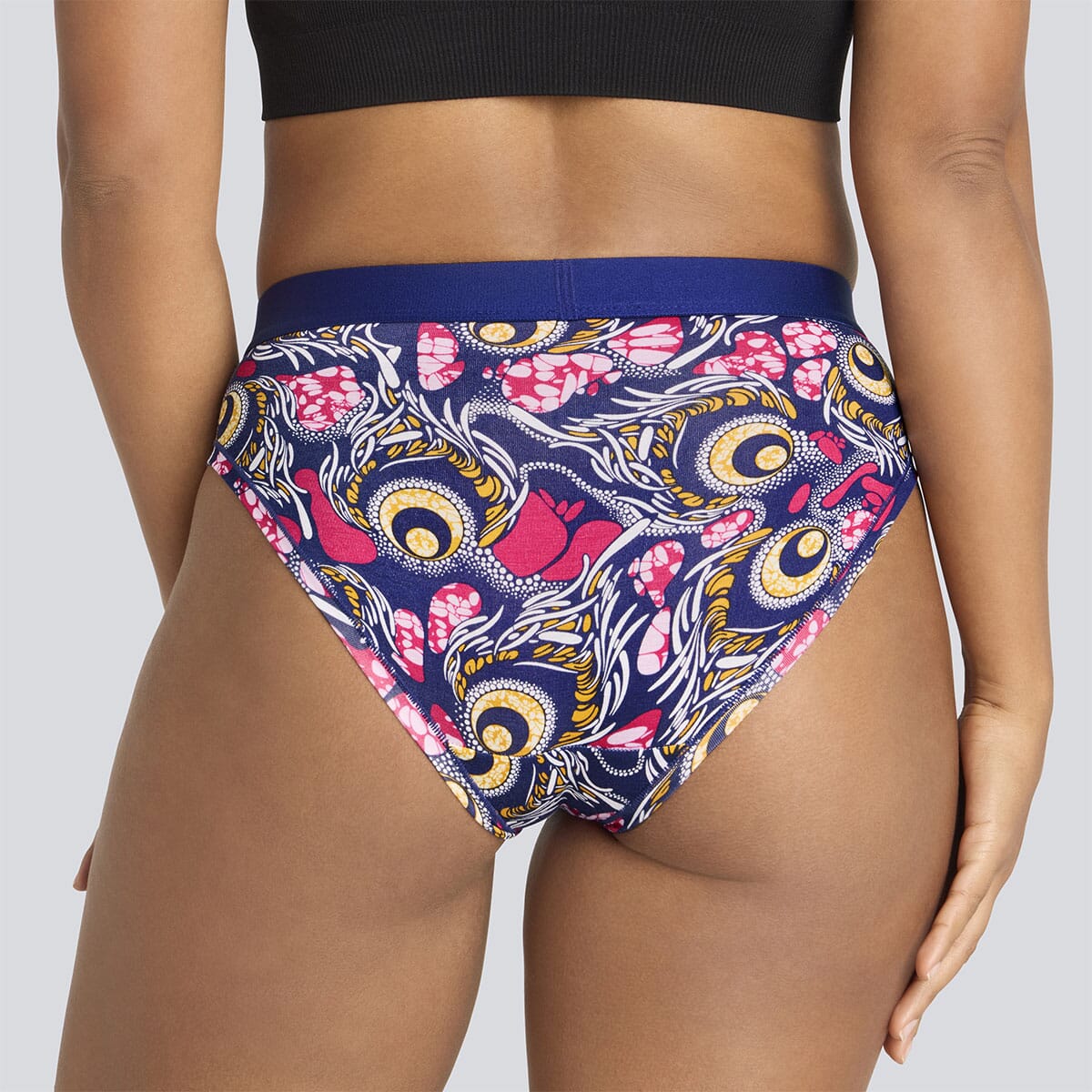 Women's Bikini Brief - African Pattern - Bamboo Underwear - Model:Yolanda