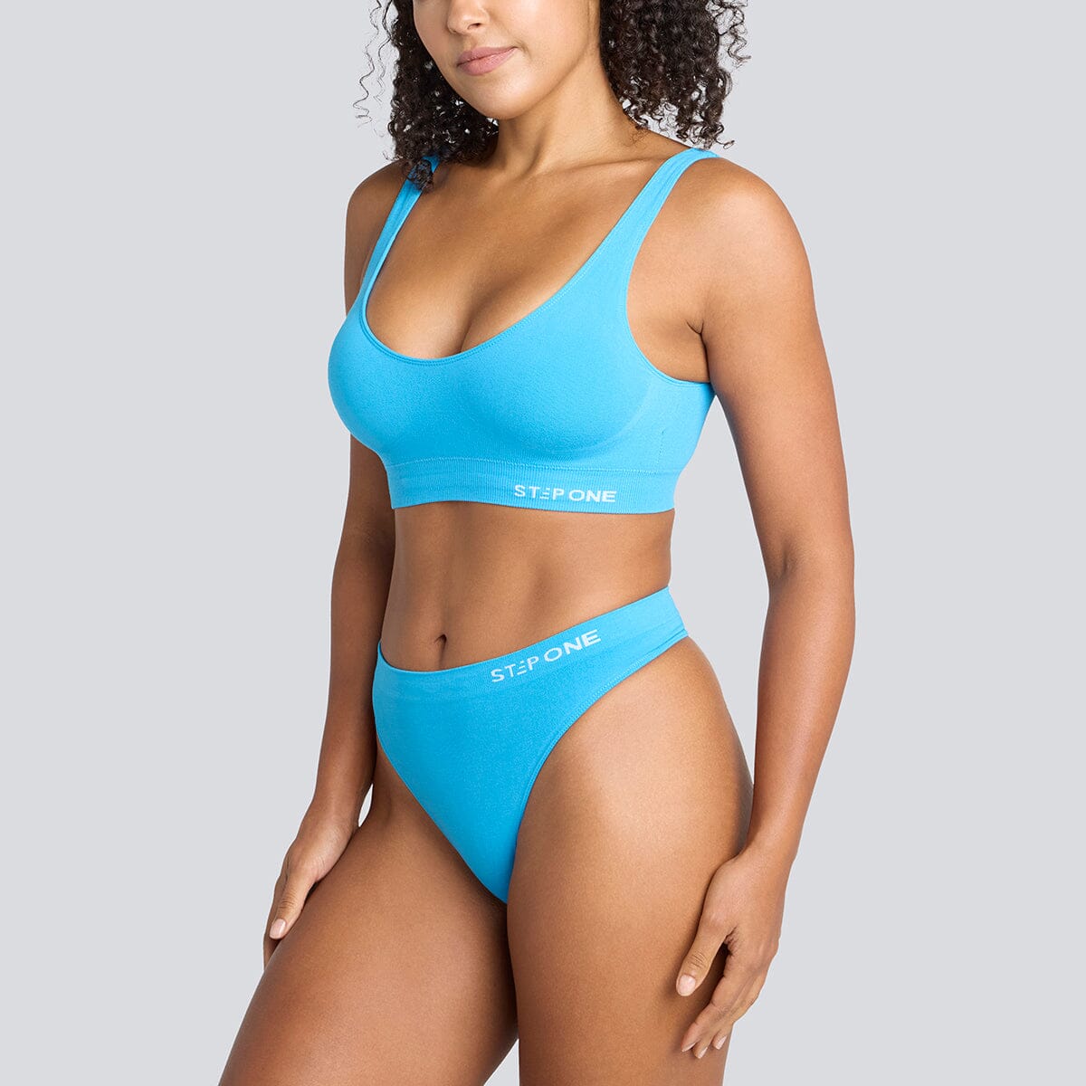 Women's SmoothFit Thong - Blue Wave - Bamboo Underwear