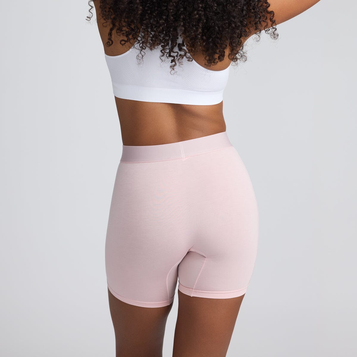 Women's Body Shorts - Blush - Bamboo Underwear - Model:Yolanda