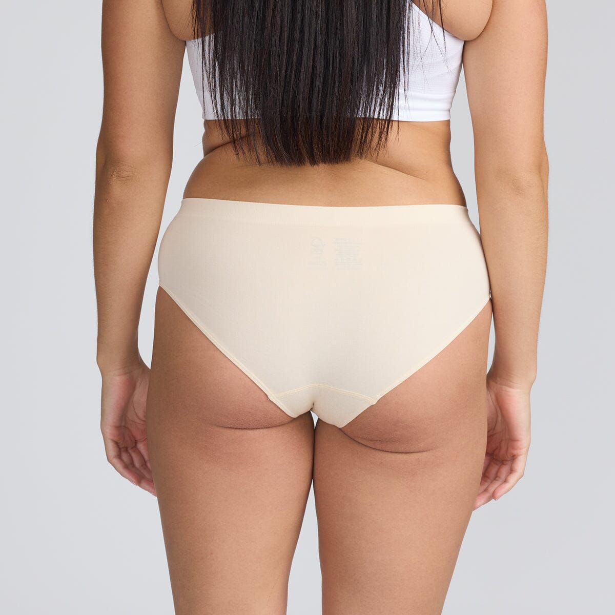 Women's SmoothFit Bikini Brief - Chic Champagne - Bamboo Underwear - Model:Marie