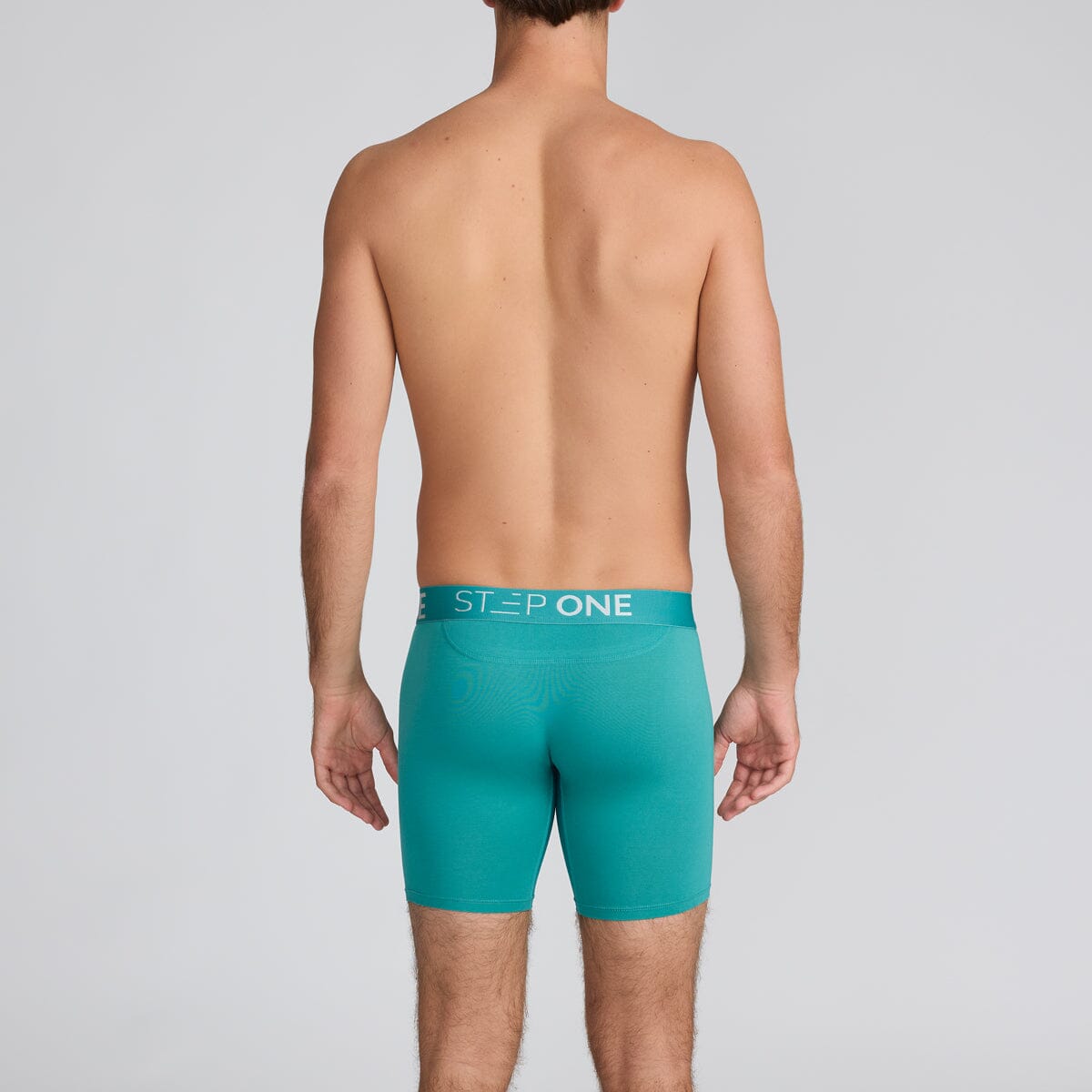 Boxer Brief Fly - Green-Blue Slate - Bamboo Underwear - Model:Angus