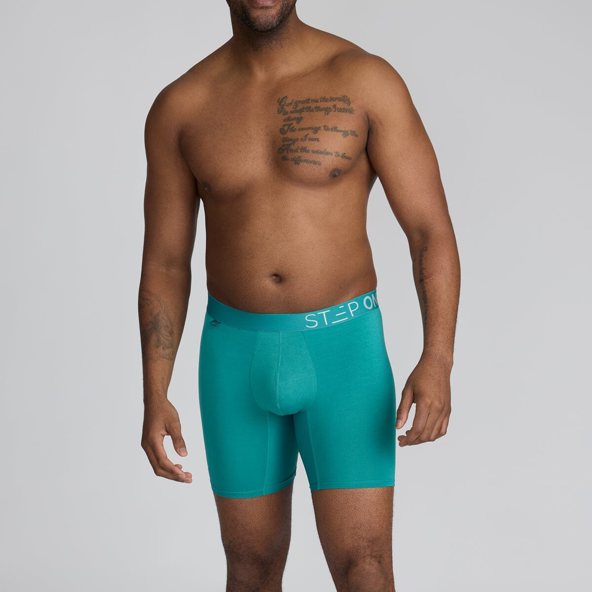 Boxer Brief - Green-Blue Slate - Bamboo Underwear - Model:Corey