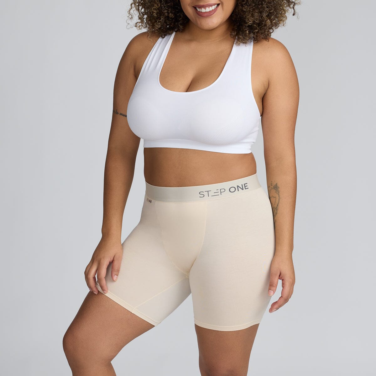 Women's Body Shorts - Butter Scotch - Bamboo Underwear - Model:Fabiana