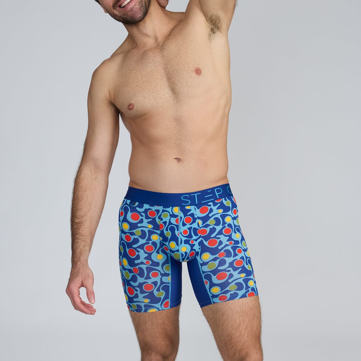 Blue Colourful Bamboo Men's Underwear