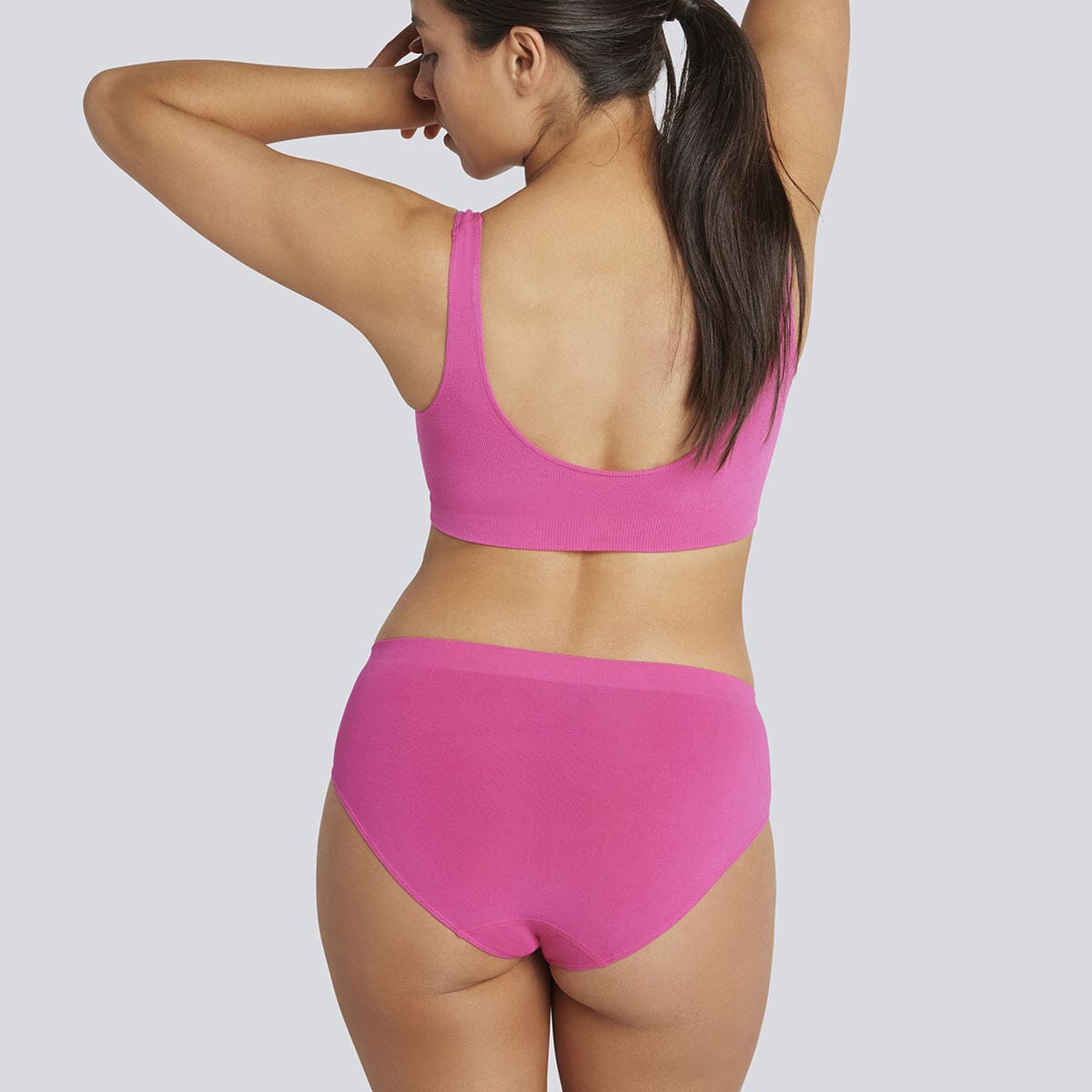 Women's SmoothFit Bikini Brief - Pink Yarrow - Bamboo Underwear - Model:Natalia