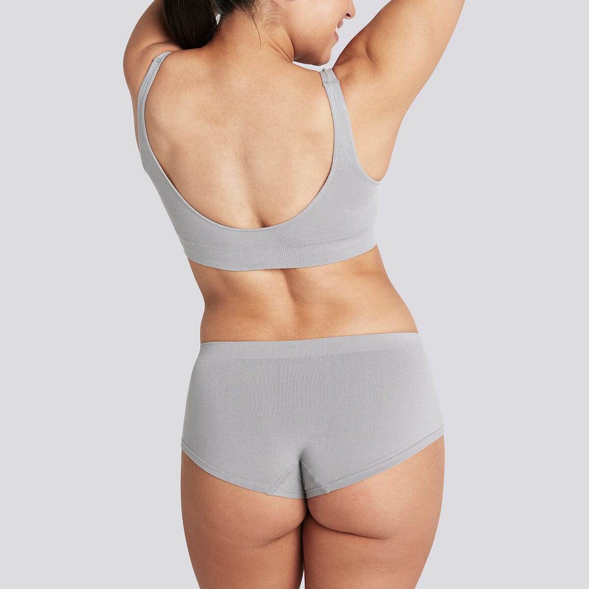 Women's SmoothFit Padded Bra - Ultimate Grey - Bamboo Underwear - Model:Natalia