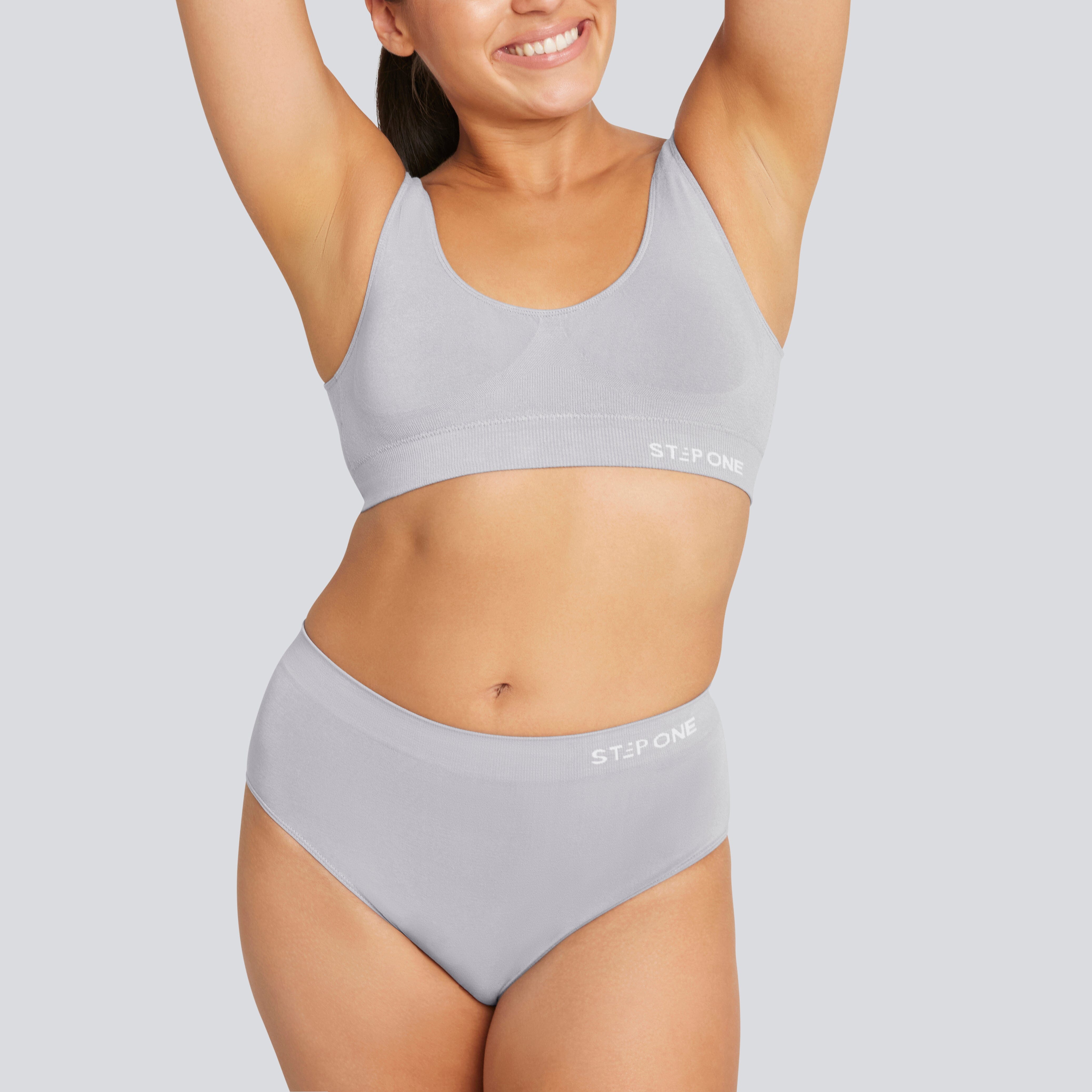 Women's SmoothFit Full Brief - Ultimate Grey - Bamboo Underwear - Model:Natalia