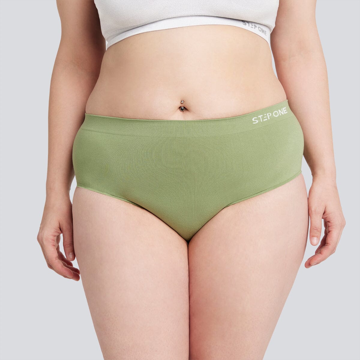 Women's SmoothFit Full Brief - Watercress - Bamboo Underwear - Model:Ashleigh