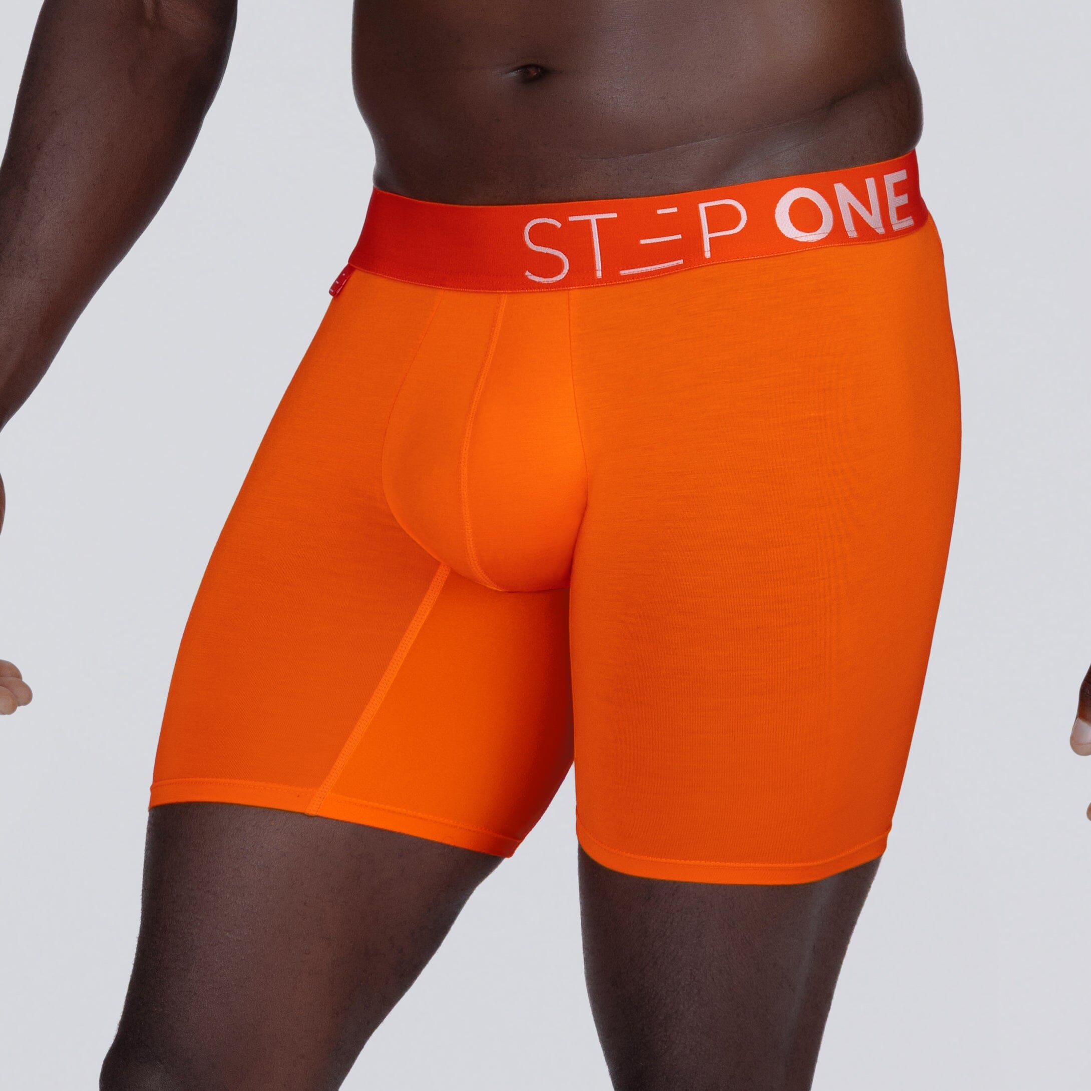 Boxer Brief - Vibrant Orange - Bamboo Underwear - Model:Baba