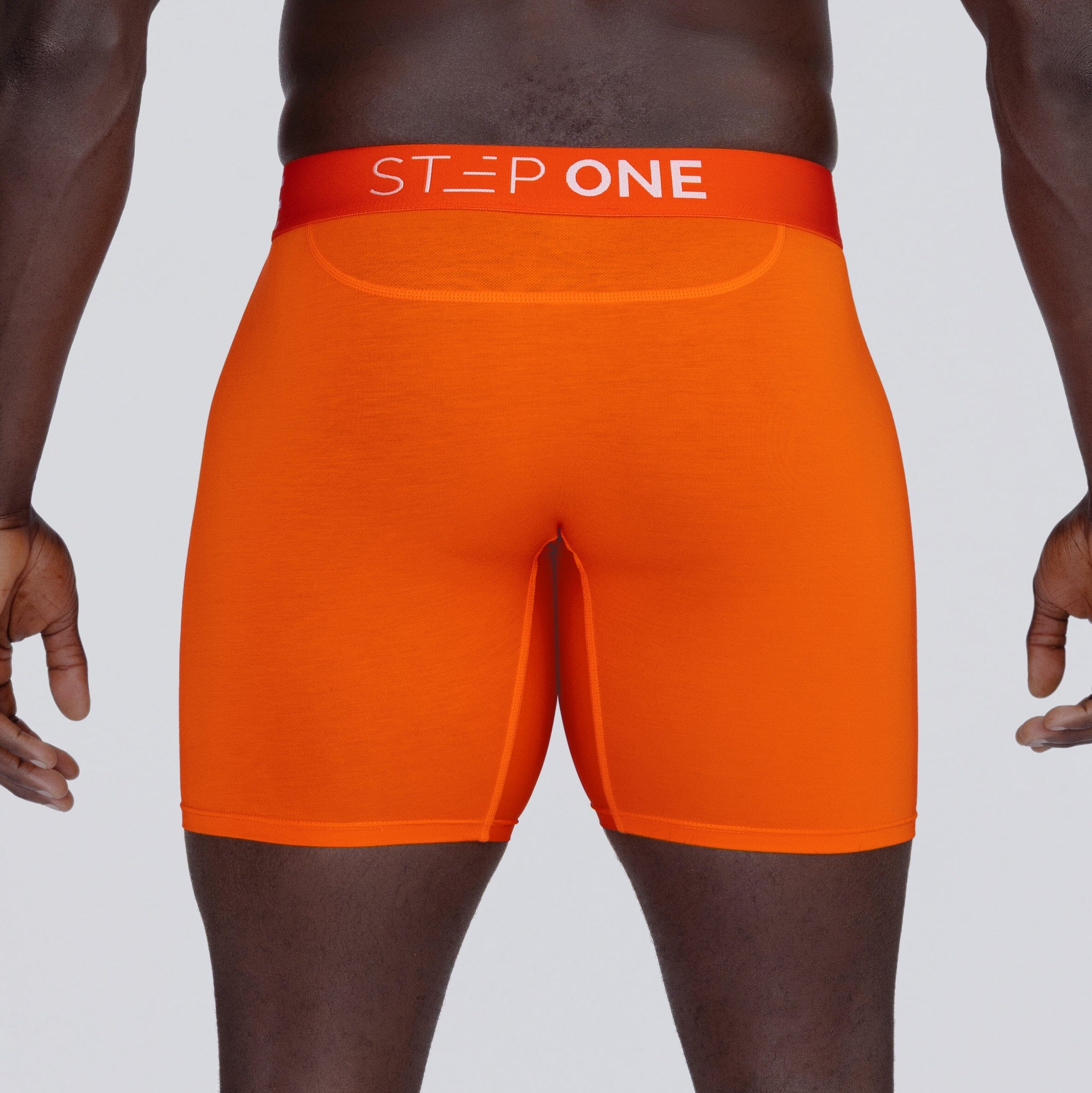 Boxer Brief - Vibrant Orange - Bamboo Underwear  - Model:Baba