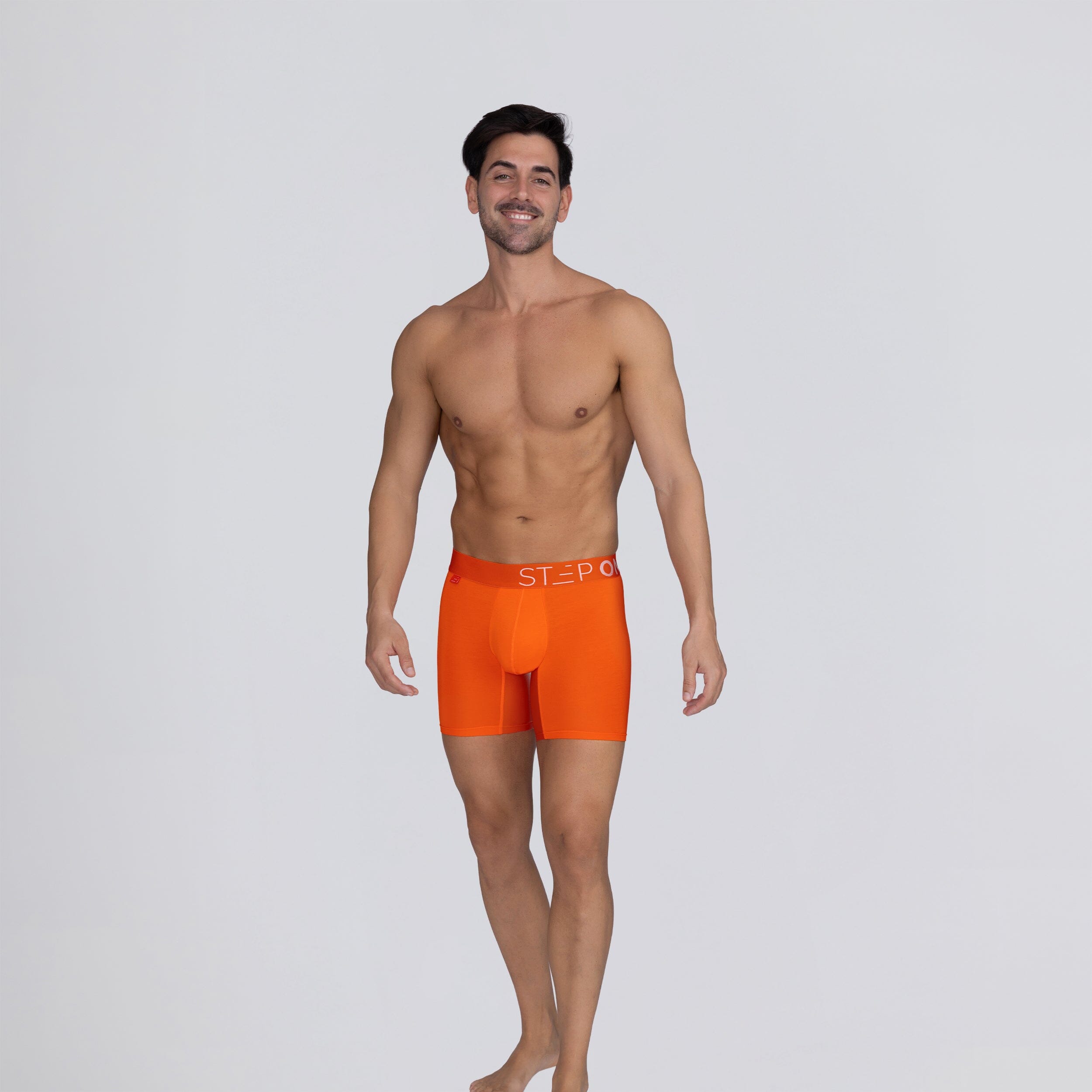 Boxer Brief - Vibrant Orange - Bamboo Underwear - Model:Ivan