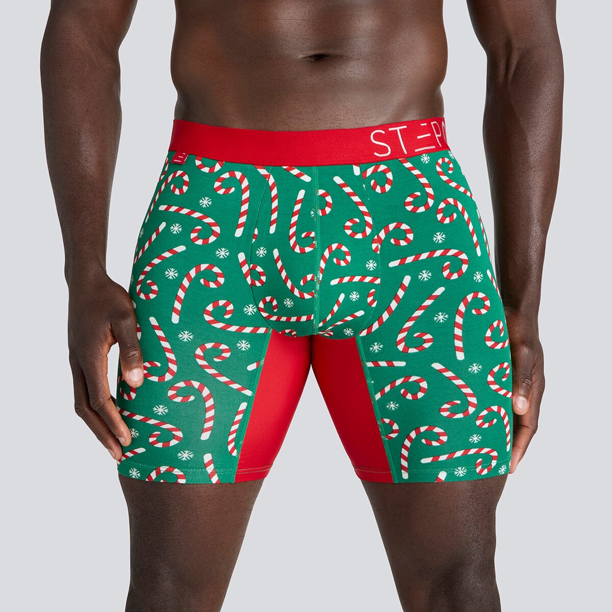 Boxer Brief - Candy Canes - Bamboo Underwear - Model:Baba