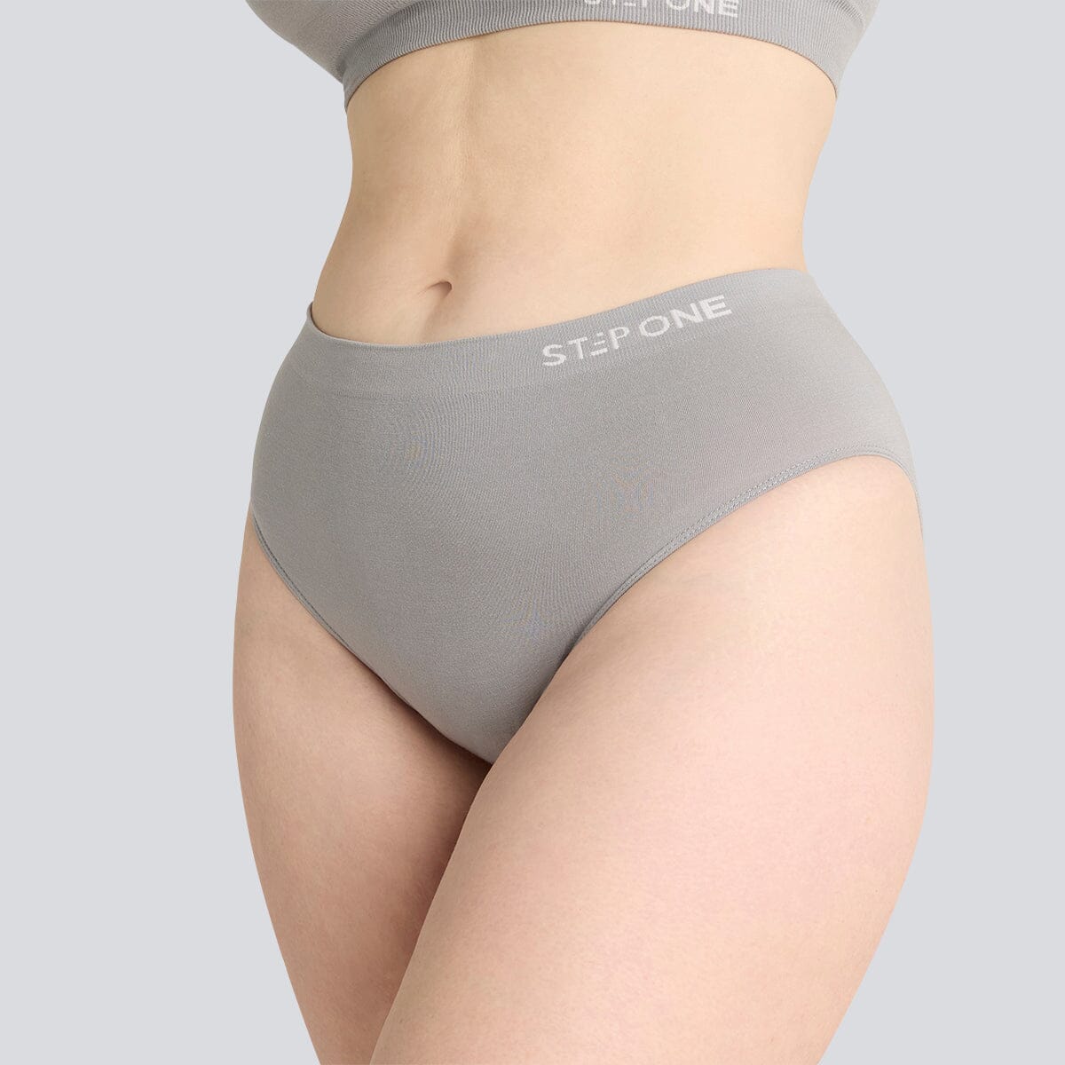 Women's SmoothFit Bikini Brief - Ultimate Grey - Bamboo Underwear - Model:Ashleigh