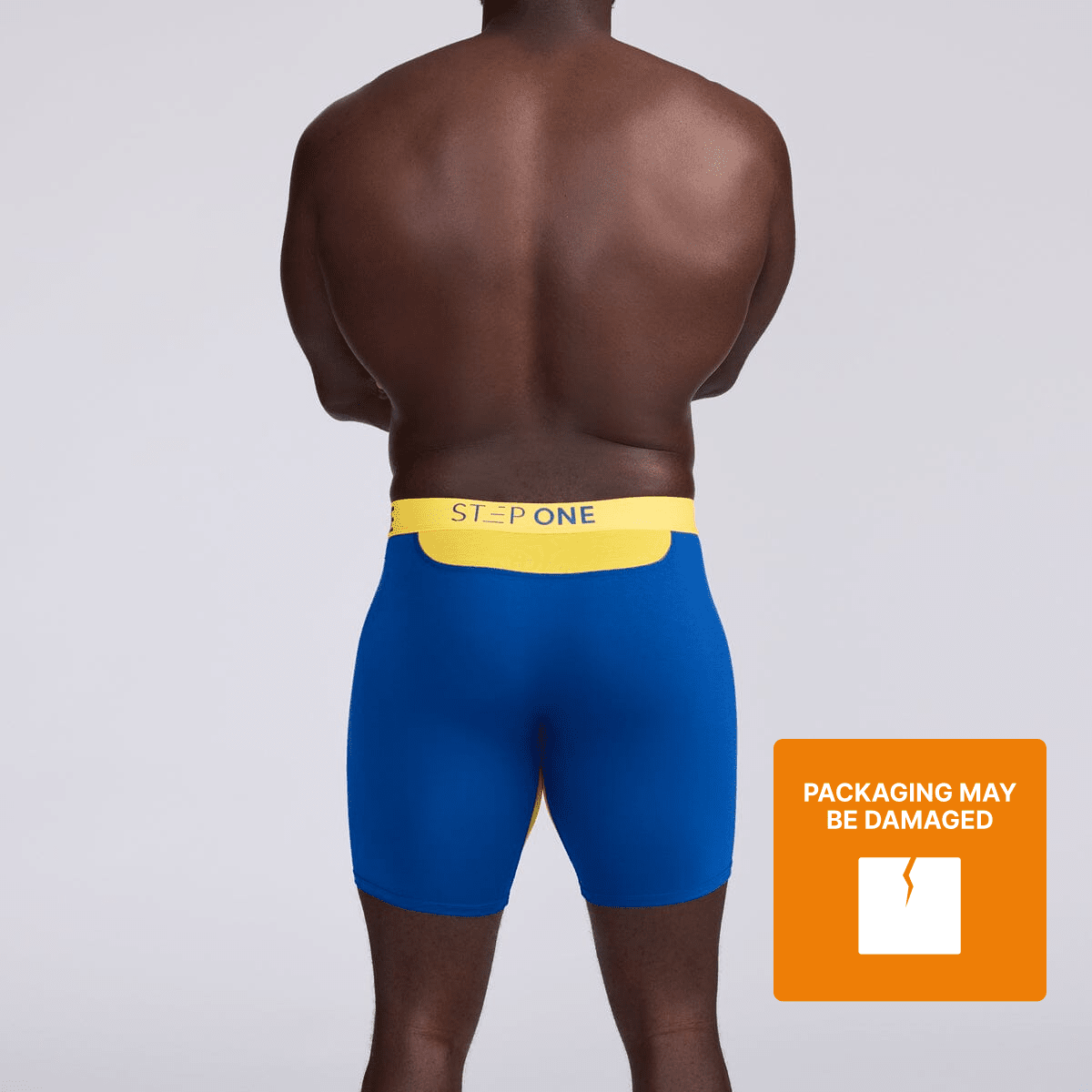 Boxer Brief - Navy/Yellow - Bamboo Underwear - Model:Baba