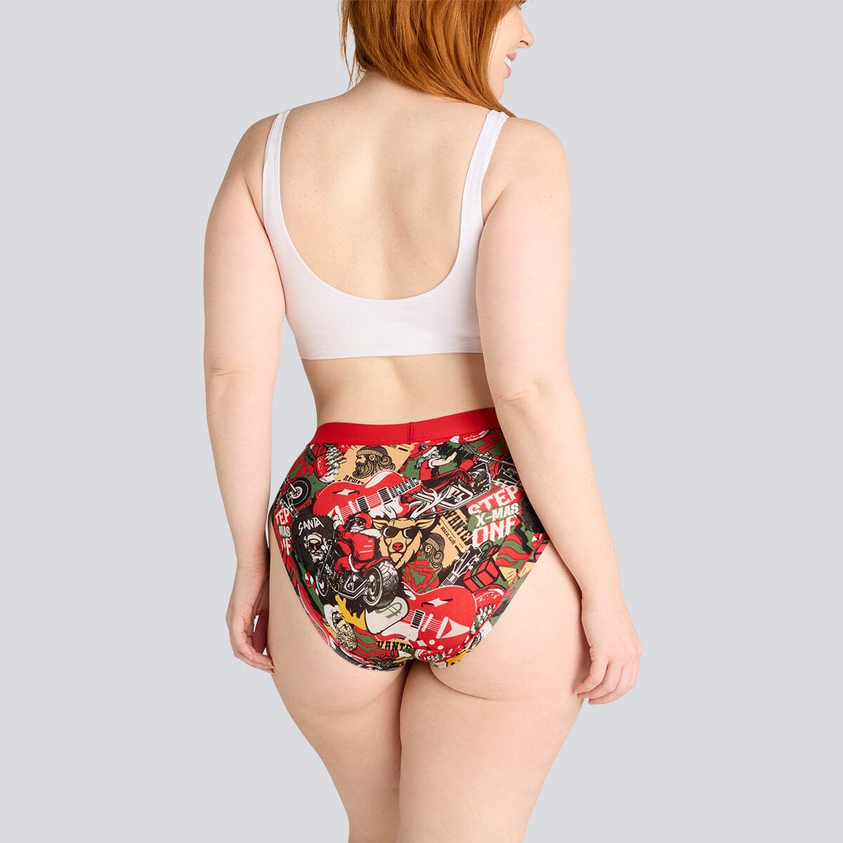 Women's Bikini Brief - Christmas Biker - Bamboo Underwear - Model:Eloise